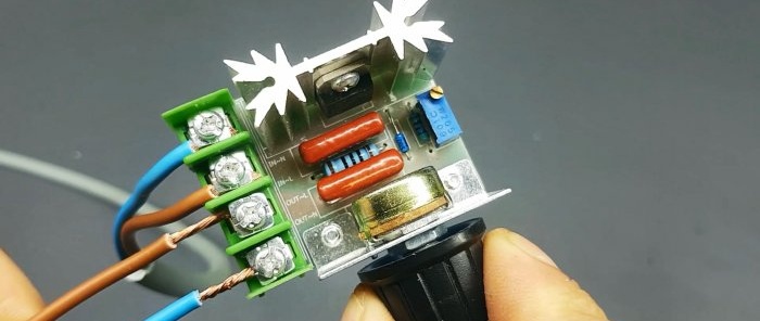 Ako vyrobiť regulátor otáčok elektrického náradia bez znalosti elektroniky