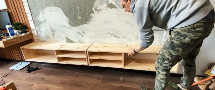 Comment fabriquer un meuble TV suspendu avec support caché