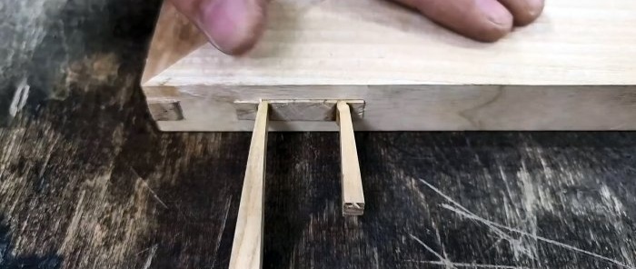 How to join wooden pieces without glue using a tenon and spacer wedges