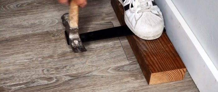 Bagaimana untuk membuang jurang pada lantai lamina tanpa membongkar