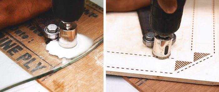 How to make a core drill stop for straight drilling of holes in glass or ceramics