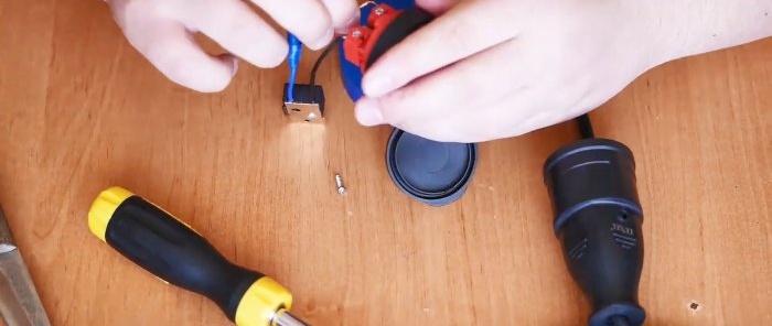 How to assemble a simple extension cord with a soft start for a power tool