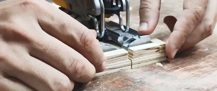 How to make a jigsaw attachment for cutting without chipping