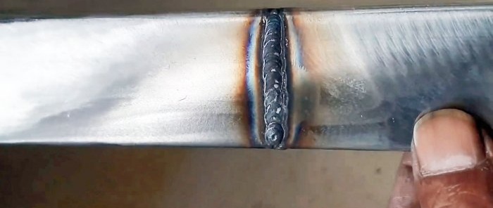 We make welding from a conventional TIG welding inverter