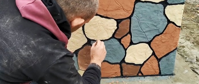 How to make chic stone decor using tile adhesive