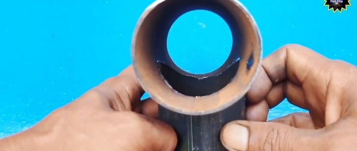 Caurules ievietošana caurulē, kā pareizi iezīmēt un nogriezt savienojuma vietu bez speciāliem instrumentiem
