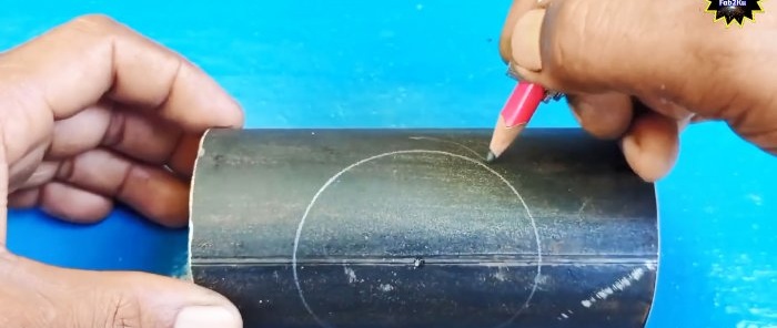 Indsættelse af et rør i et rør, hvordan man korrekt markerer og skærer sammenføjningsområdet uden specialværktøj