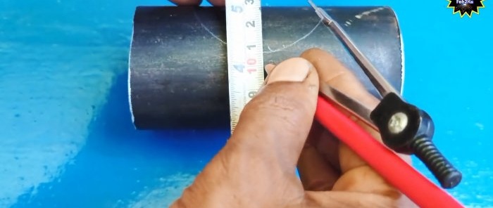 Inserir una canonada en una canonada, com marcar i tallar correctament l'àrea d'unió sense eines especials