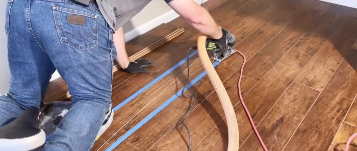 كيفية استبدال اللوح الخشبي في المنتصف دون تفكيك الألواح المجاورة