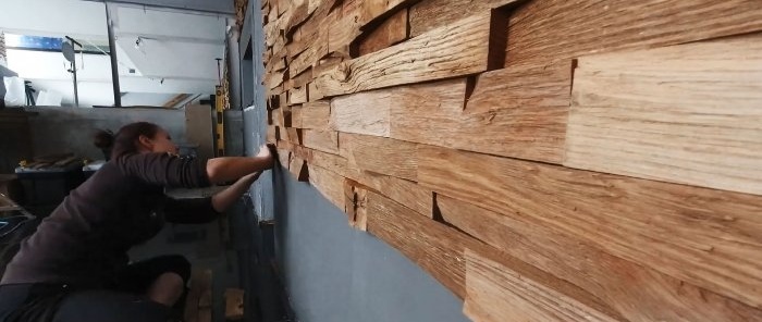 איך לעשות עיצוב קיר עץ יצירתי מגרוטאות עץ