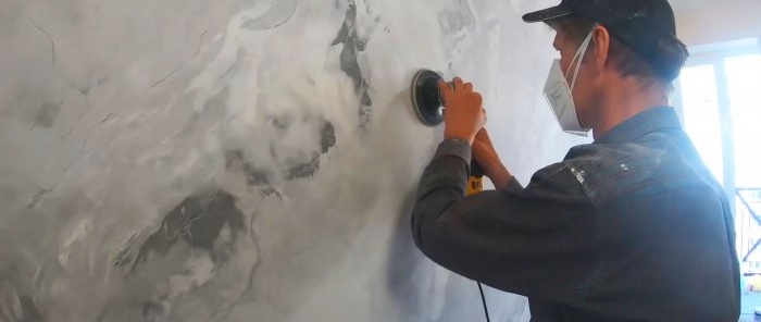 How to cheaply make a realistic imitation of marble using Venetian plaster