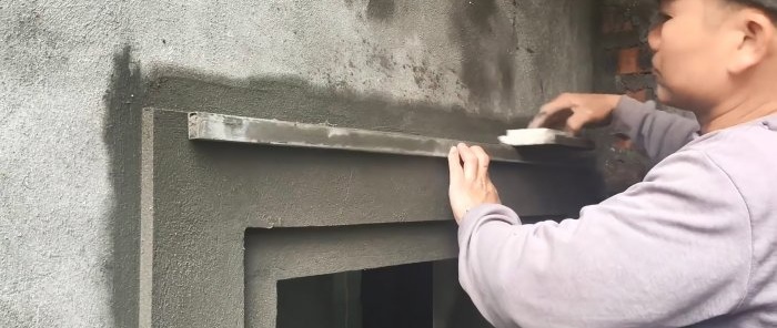 How to decorate window or door openings with cement plaster