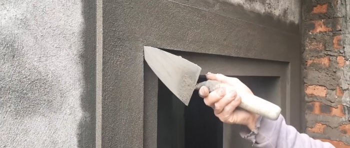 Како украсити отворе за прозоре или врата цементним малтером