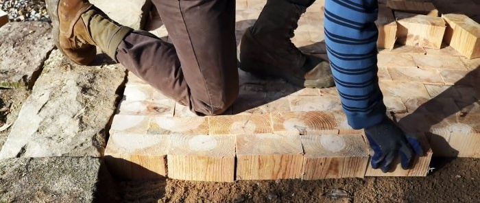 How to make a workshop floor from wooden blocks