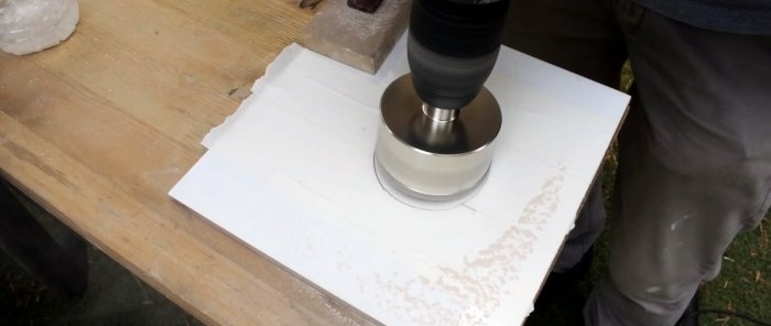How to drill a tile under a socket box with a crown or a thin drill