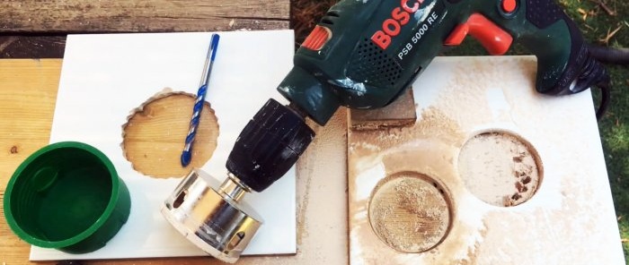 How to drill a tile under a socket box with a crown or a thin drill