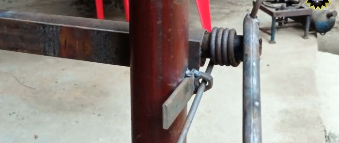En enkel manuell maskin för att böja stångringar