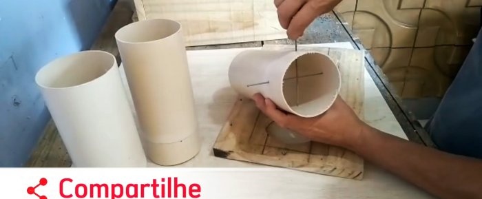 Cách làm khuôn đơn giản để đúc khối xi măng từ ván và ống nhựa PVC