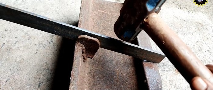 كيفية صنع جهاز لثني شريط فولاذي مسطح وعلى الحافة
