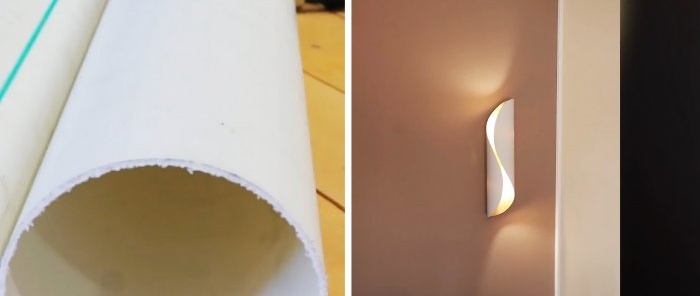 Bagaimana untuk membuat sconce yang cantik dari paip PVC untuk rumah anda dan menjimatkan wang