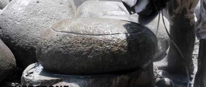 Hogyan készítsünk kagylót folyami sziklatömbből