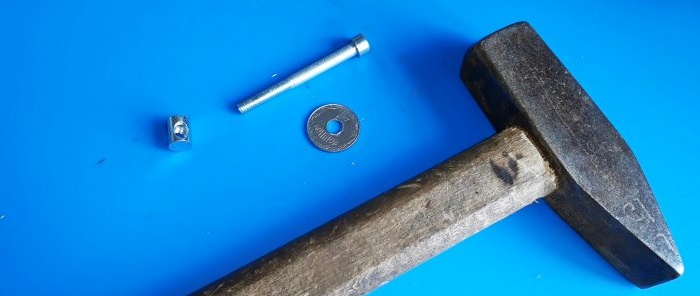 Kā droši un pastāvīgi ieķīlēt āmuru ar skrūvējamu ķīli