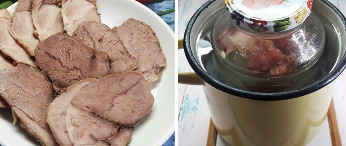 Sådan tilberedes rigtigt kogt svinekød i en glaskrukke