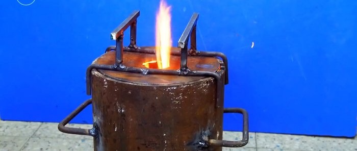 Cách làm bếp turbo đốt củi bằng tay của chính bạn