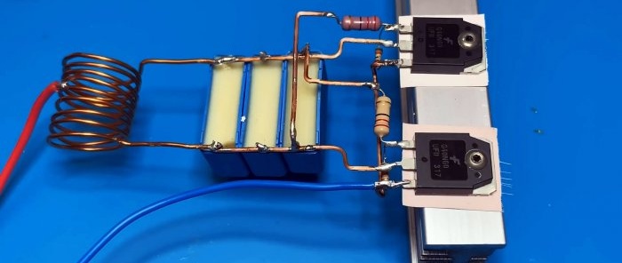 Cómo hacer un calentador de inducción de transistores muy simple.