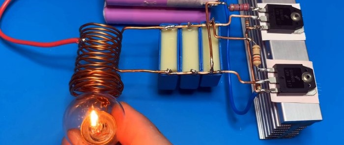 How to make a very simple transistor induction heater