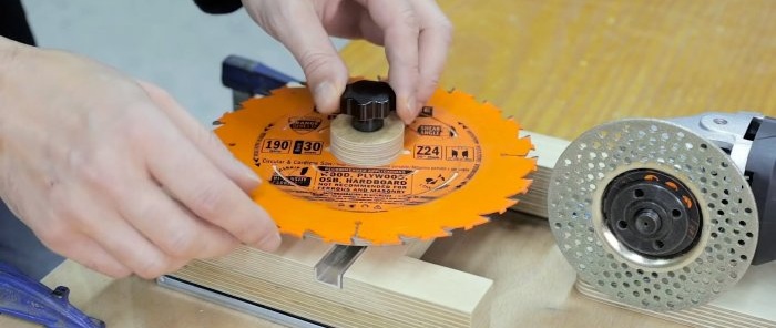 Лесен уред за прецизно заточване на циркулярни дискове и фрези