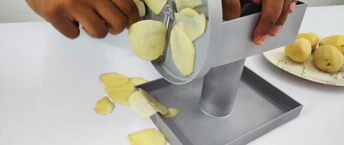 How to make a shredder to quickly cut potatoes into chips