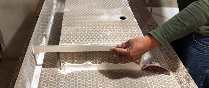 كيفية صنع حوض الحمام من بلاط السيراميك