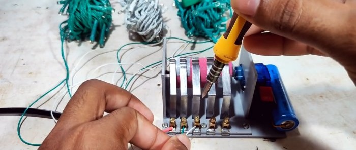 Hogyan készítsünk mechanikus füzérkapcsolót elektronikai ismeretek nélkül