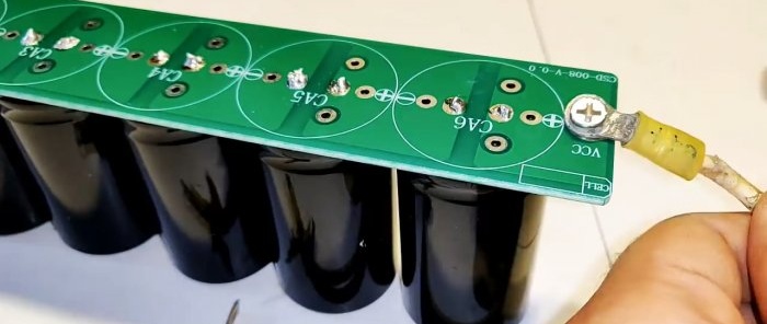 How to make a 12V 100A supercapacitor battery for any load