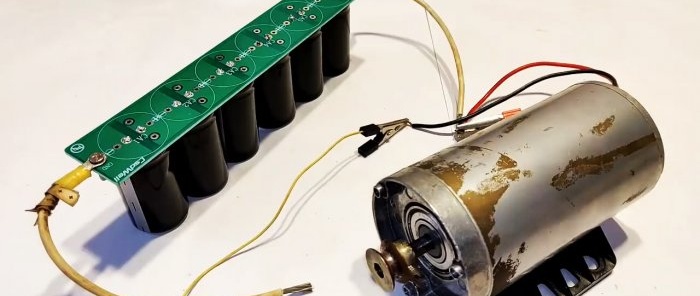 How to make a 12V 100A supercapacitor battery for any load