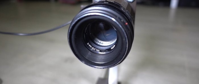 Kính hiển vi USB để hàn từ webcam và ống kính máy ảnh cũ