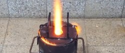 Do-it-yourself turbo stove sa kahoy na walang pressure