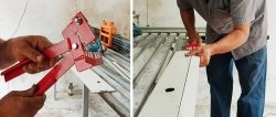 How to make devices for evenly breaking porcelain tiles along the cutting line