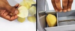 Cómo hacer una trituradora para cortar patatas rápidamente en chips