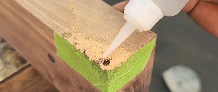 5 trucos para eliminar defectos de la madera con superpegamento