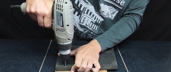 How to easily make a straight hole in thick rubber without a drill or punches