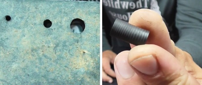 How to easily make a straight hole in thick rubber without a drill or punches