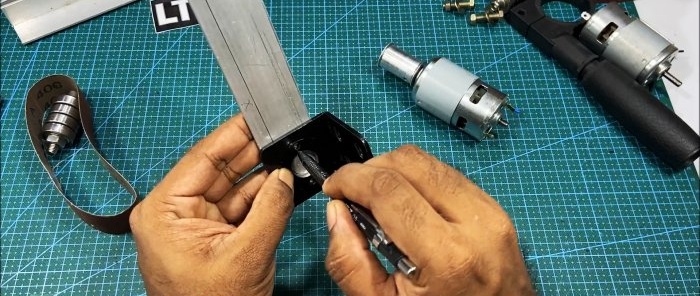 Hur man gör en kompakt handslipmaskin med en 775 DC-motor