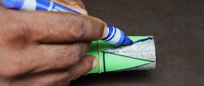 Como fazer um cone na ponta de um tubo redondo