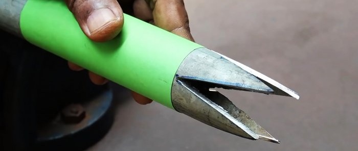 Come realizzare un cono all'estremità di un tubo tondo