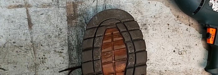 Как да направите шпилки за обувки с шипове от стара автомобилна гума