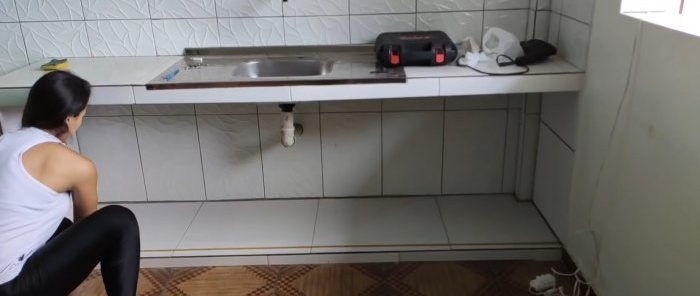 Kako napraviti ormarić ispod umivaonika ili kade od PVC ploča za 1 sat