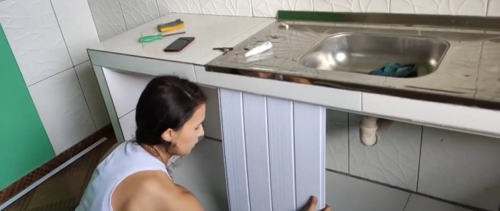 Kako napraviti ormarić ispod umivaonika ili kade od PVC ploča za 1 sat