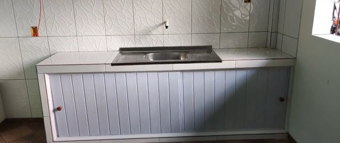 Cara membuat kabinet di bawah singki atau tab mandi dari panel PVC dalam masa 1 jam